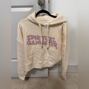 Spiritual Gangster Small Cream Logo Hoodie. 🖤⚡️
